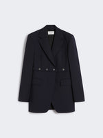 Jacket With Detachable Hem Detail for Women - Midnightblue - Max Mara UAE