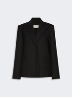 max mara straight stretch wool-blend blazer for women