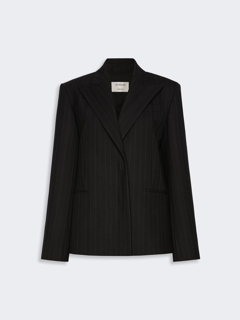 max mara straight stretch wool-blend blazer