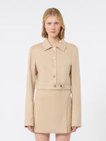 max mara short jacket in cotton-blend gabardine for women
