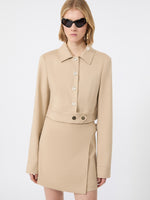 max mara short jacket in cotton-blend gabardine for women