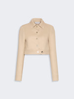 max mara short jacket in cotton-blend gabardine for women