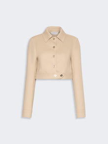 Short Jacket In Cotton-Blend Gabardine for Women - Beige - Max Mara UAE