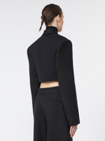 Short Double-Breasted Blazer for Women - Black - Max Mara UAE