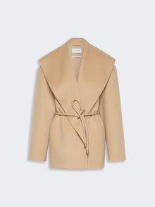 Pure Wool Double Fabric Jacket for Women - Camel - Max Mara UAE