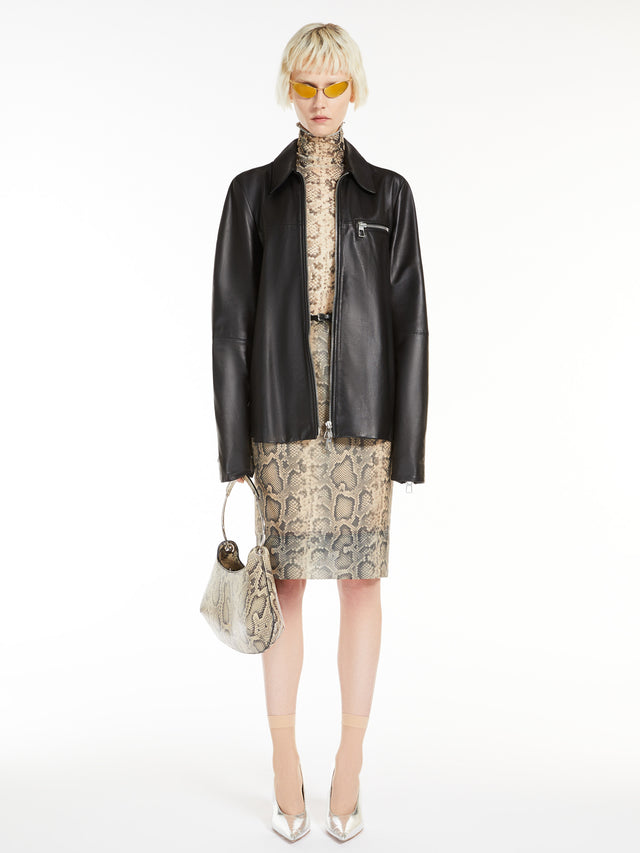 Straight python-print skirt