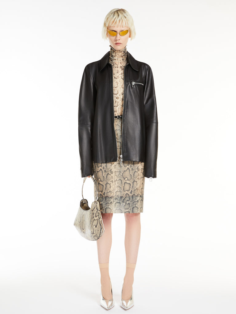 Straight python-print skirt