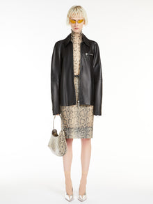Straight python-print skirt