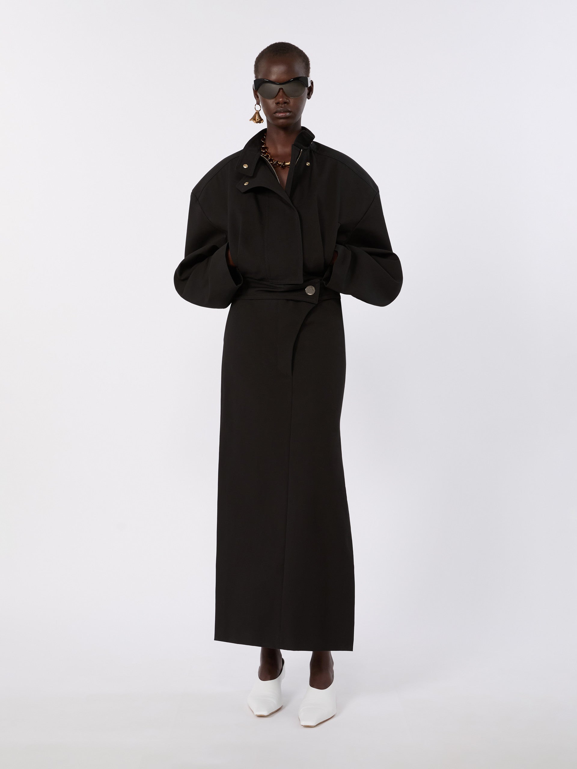 max mara long cotton skirt for women