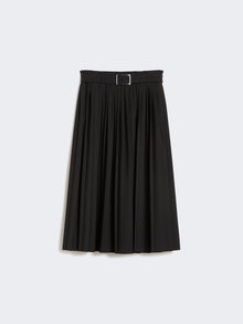 Plissé-Pleated Gabardine Skirt for Women - Black - Max Mara UAE