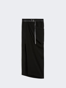 Asymmetric Skirt With Draping for Women - Black - Max Mara UAE