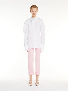 Slim-fit gathered shirt