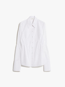 Slim-fit gathered shirt