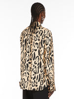 Animal-Print Shirt for Women - Camel - Max Mara UAE