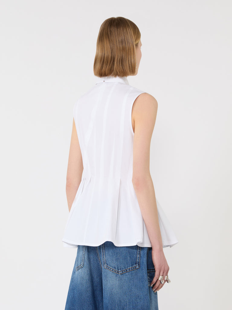 max mara sleeveless heavy cotton canvas shirt