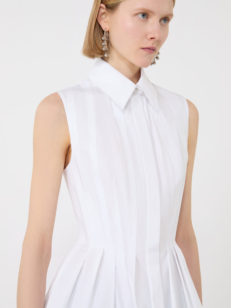 max mara sleeveless heavy cotton canvas shirt