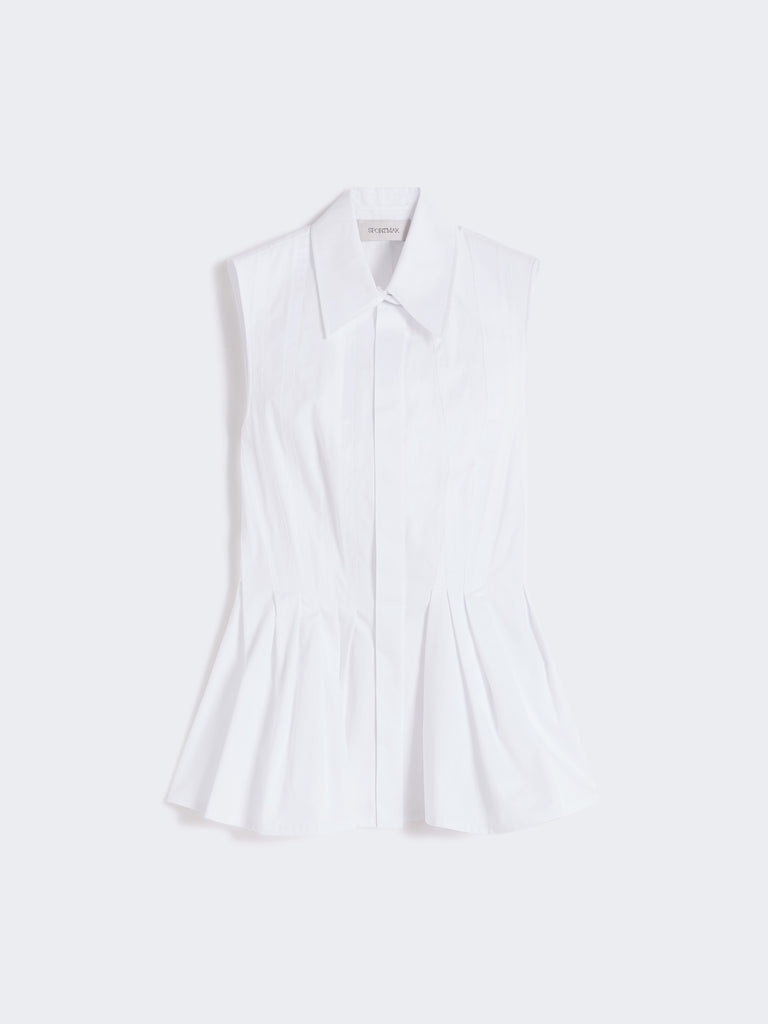 max mara sleeveless heavy cotton canvas shirt