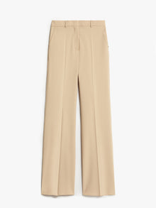 Flared stretch wool trousers