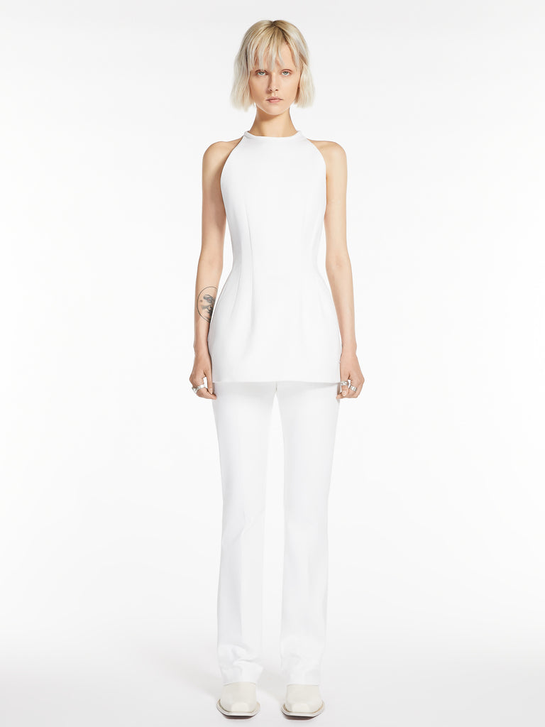 Double-faced cotton trousers