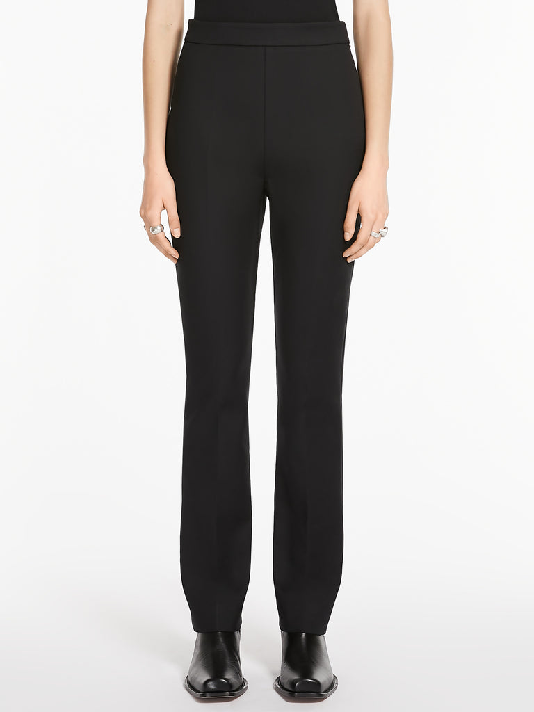 Double-faced cotton trousers