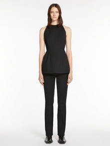 Double-faced cotton trousers