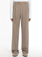 Low-rise stretch wool trousers