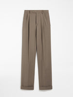 Low-rise stretch wool trousers