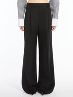 Cotton and viscose palazzo trousers