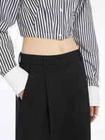 Cotton and viscose palazzo trousers