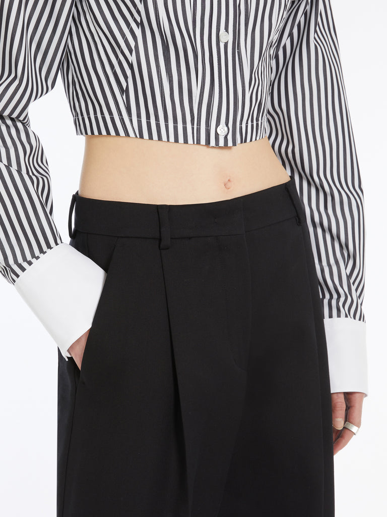 Cotton and viscose palazzo trousers