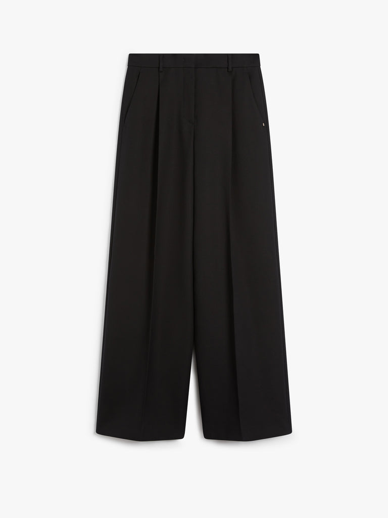 Cotton and viscose palazzo trousers
