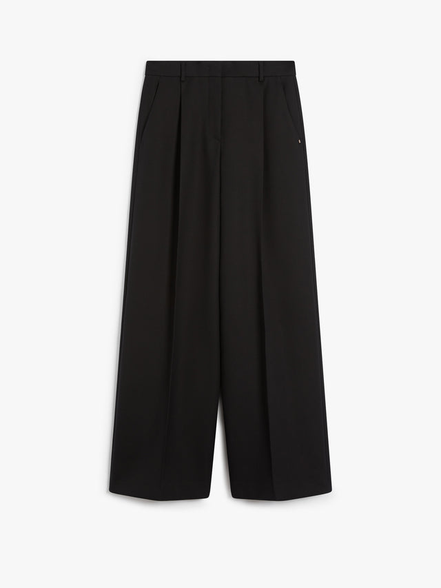 Cotton and viscose palazzo trousers
