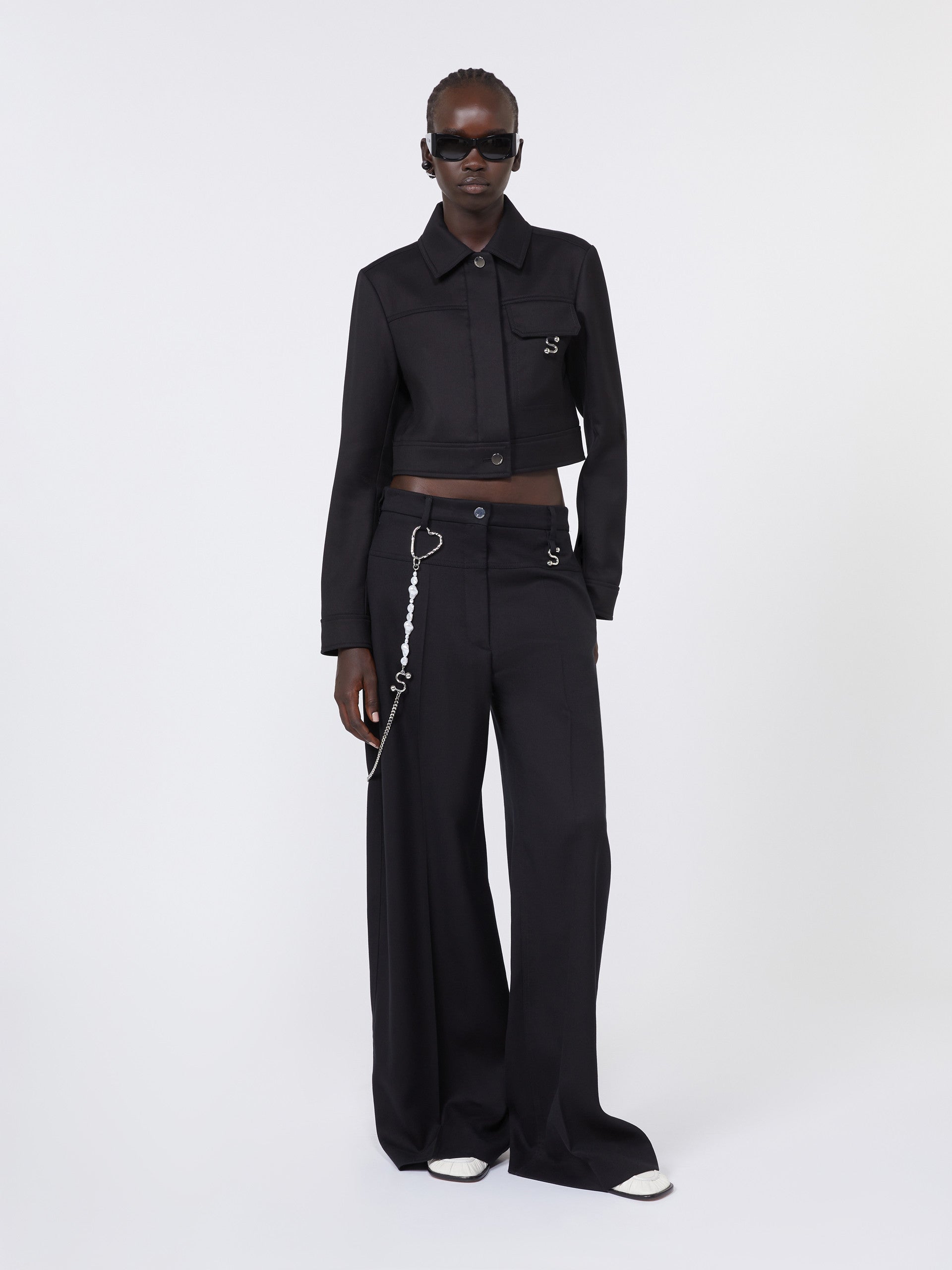 max mara oversized gabardine trousers for women