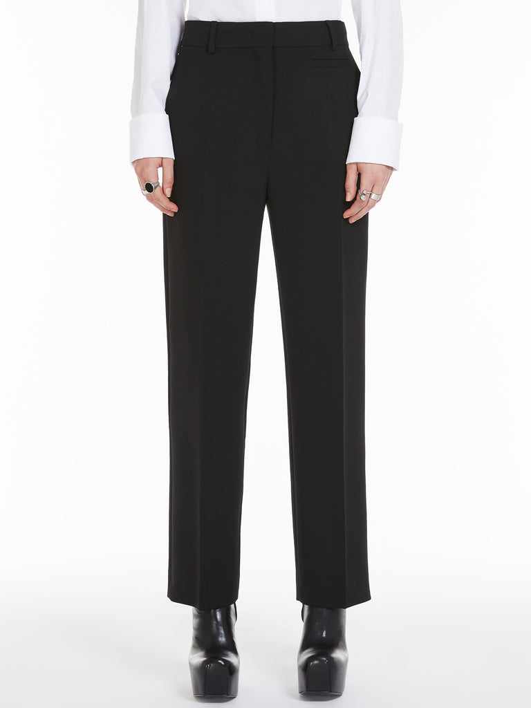 Slim-fit stretch wool trousers