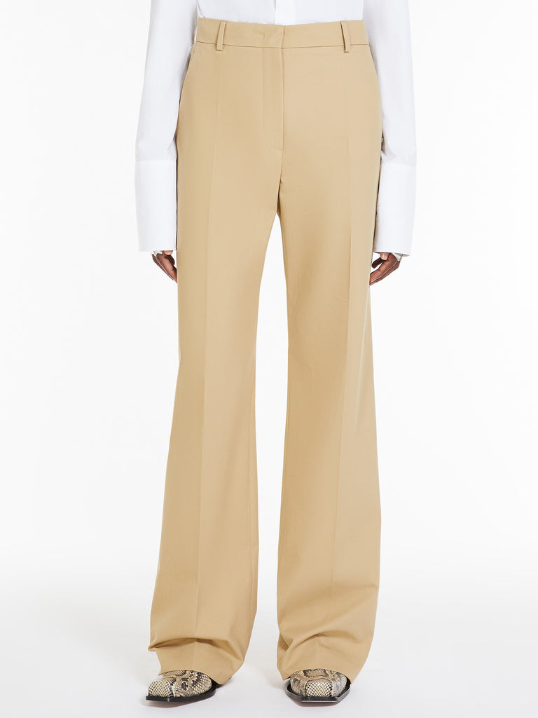 Waterproof gabardine boyfriend trousers