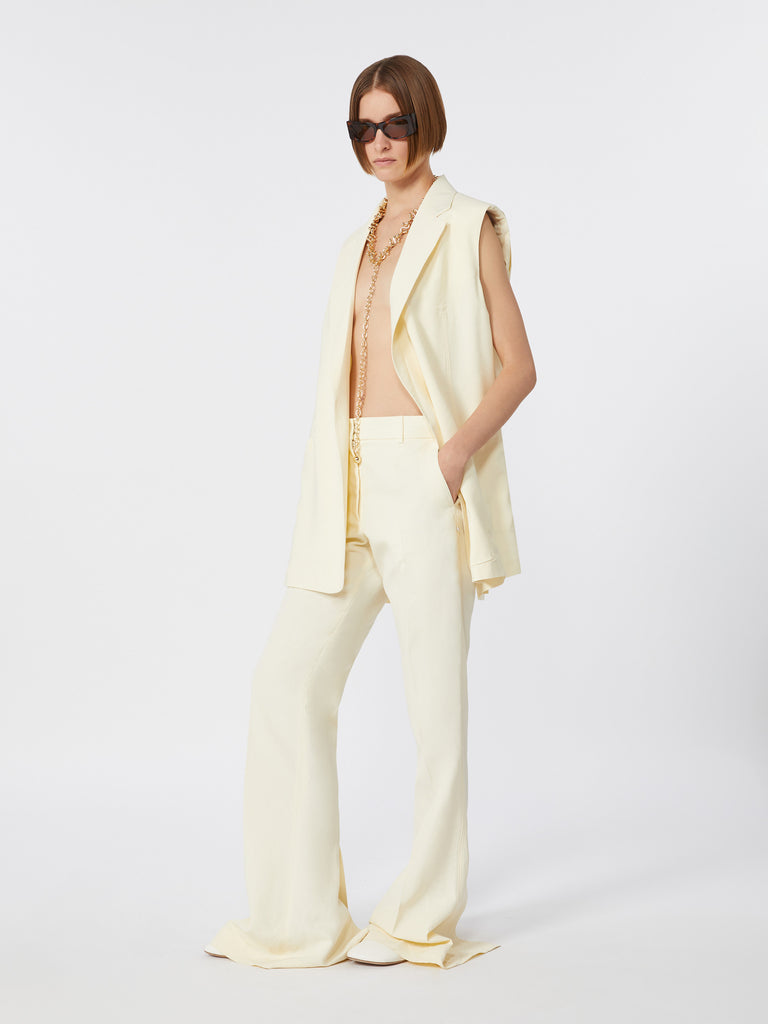 max mara slim-fit flared trousers in viscose