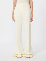 max mara slim-fit flared trousers in viscose for women
