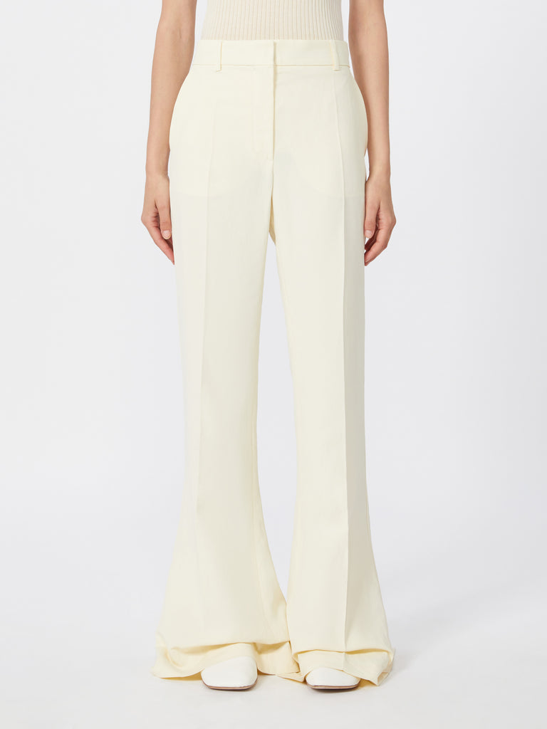 max mara slim-fit flared trousers in viscose