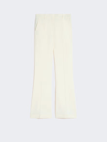 Slim-Fit Flared Trousers In Viscose for Women - Ivory - Max Mara UAE