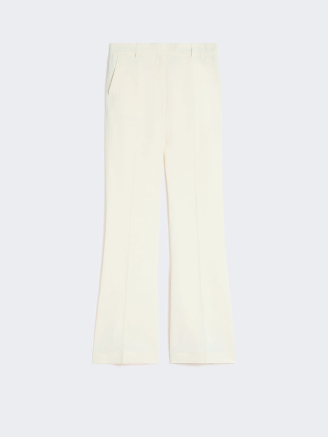 max mara slim-fit flared trousers in viscose for women