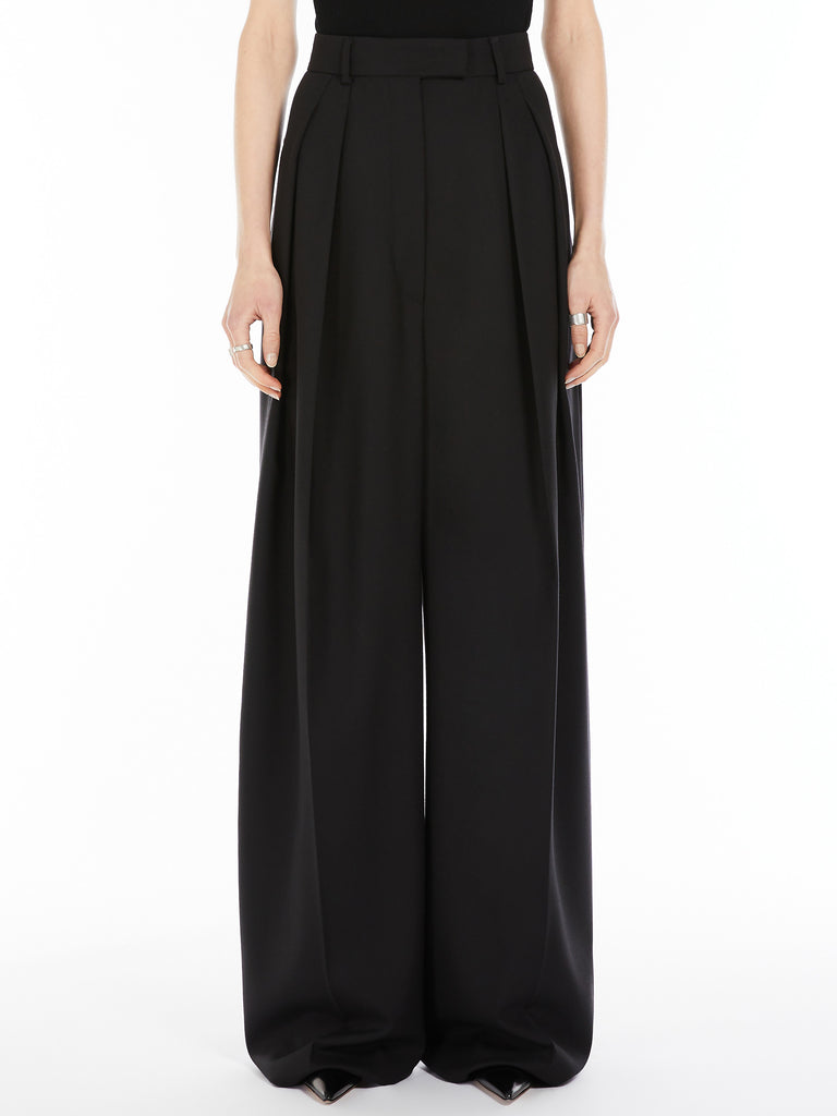 Wool wide-leg trousers
