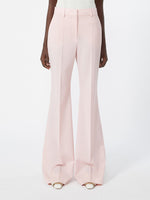 max mara natural stretch pure wool flared trousers for women