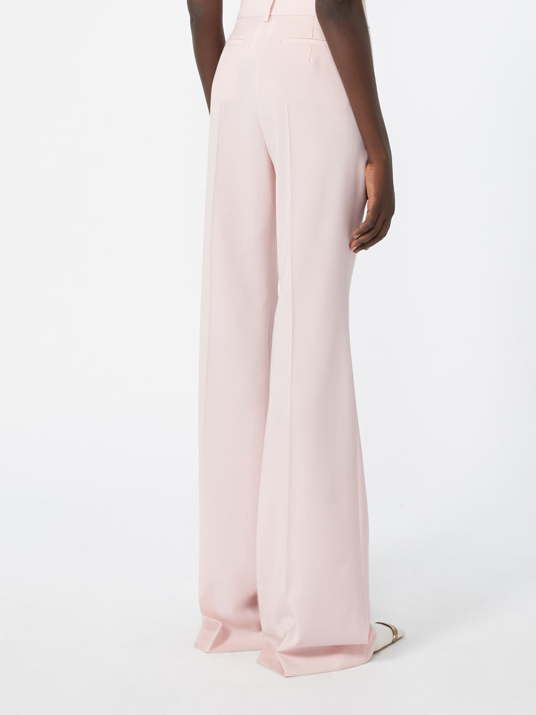 max mara natural stretch pure wool flared trousers