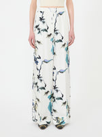 Silk Pyjama Trousers for Women - White - Max Mara UAE