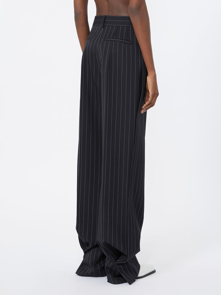 max mara pleated stretch wool trousers