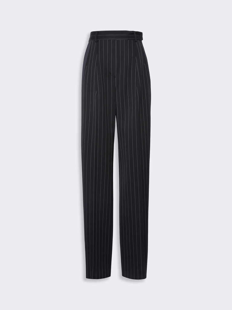 max mara pleated stretch wool trousers