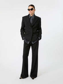 max mara flared herringbone wool trousers for women