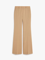 Flared Stretch Wool Trousers for Women - Beige - Max Mara UAE