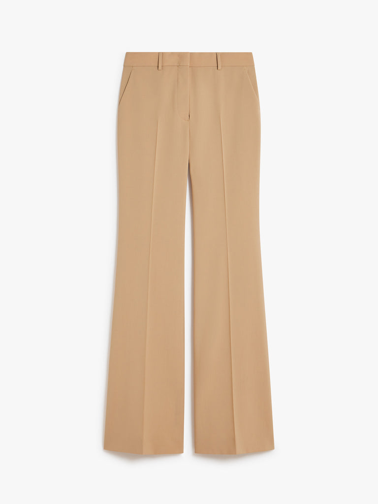 max mara flared stretch wool trousers
