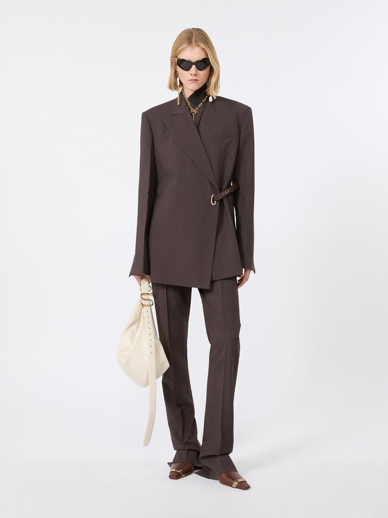 max mara slim-fit stretch viscose trousers